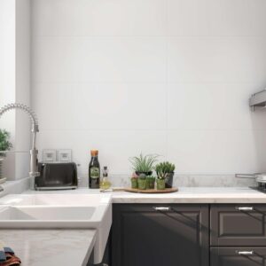 AZULEJO BLANCO MATE RECTIFICADO 30X90 CM